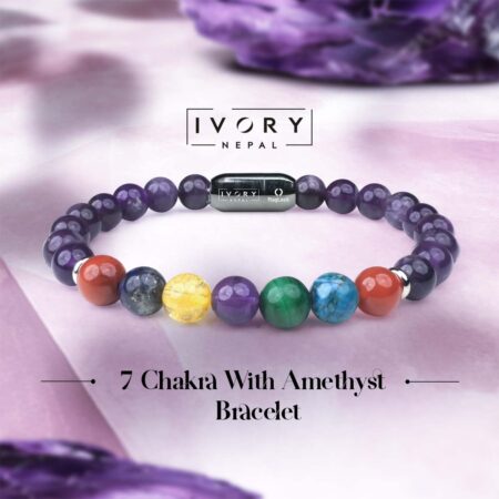 7 Chakra Amethyst Bracelet