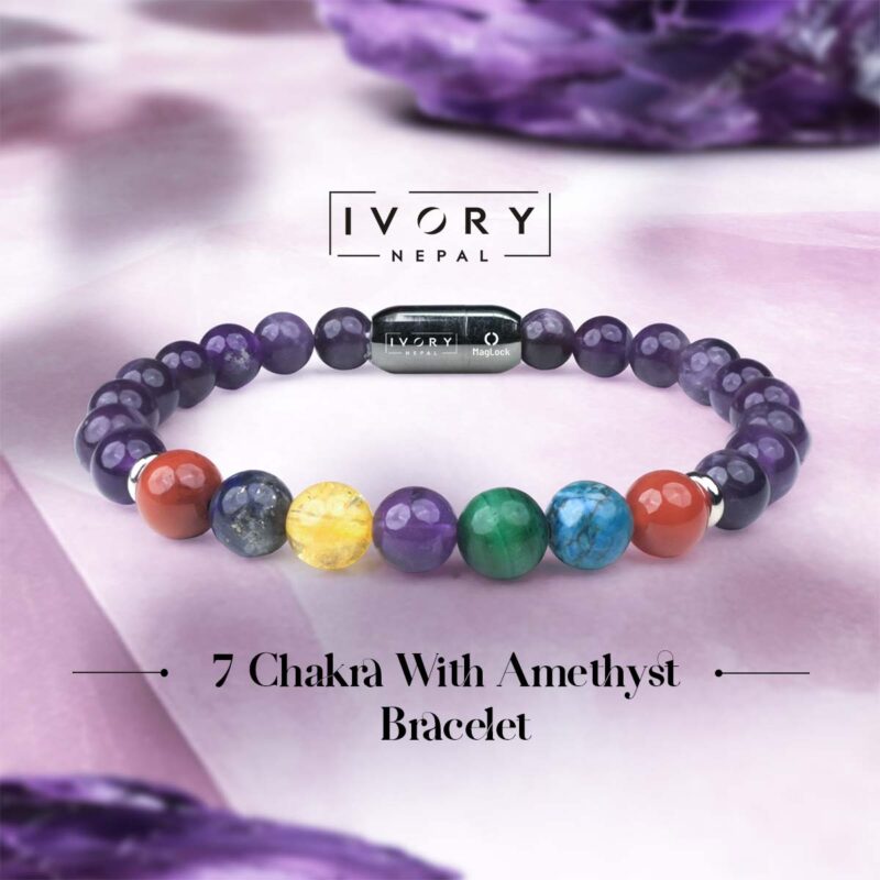 7 Chakra Amethyst Bracelet