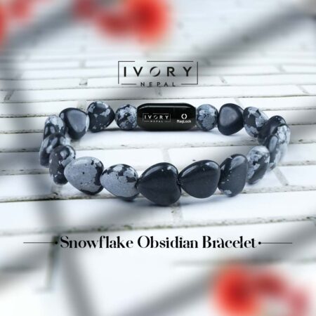 Snowflake Obsidian Bracelet