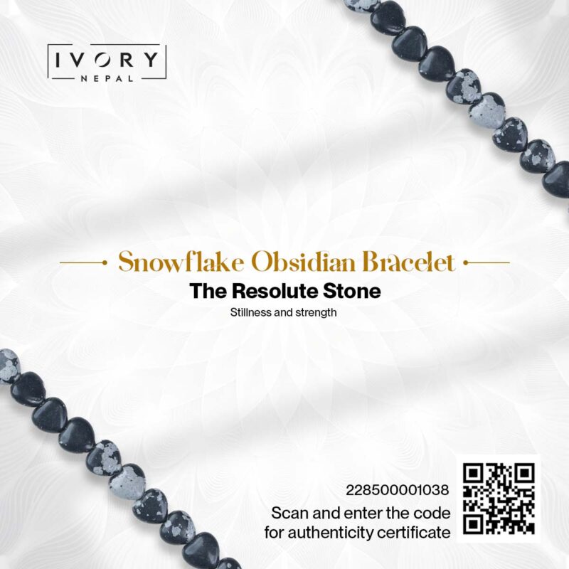 Snowflake Obsidian Bracelet - Image 3