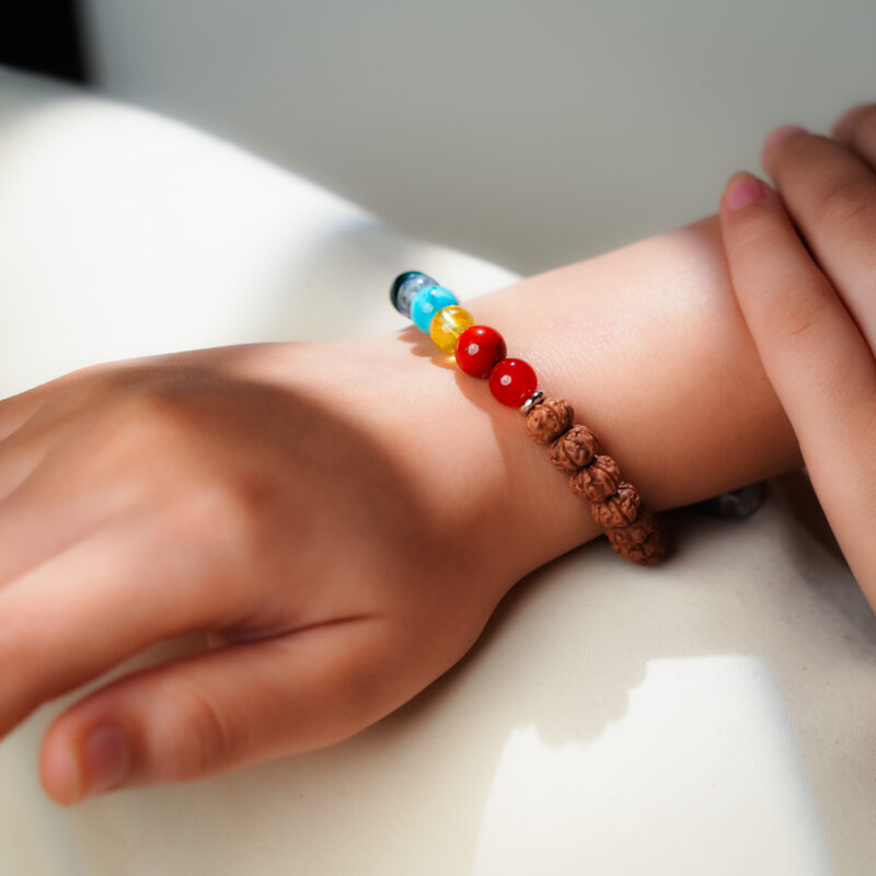 Rudraksha With 7 Chakra Bracelet - Image 2
