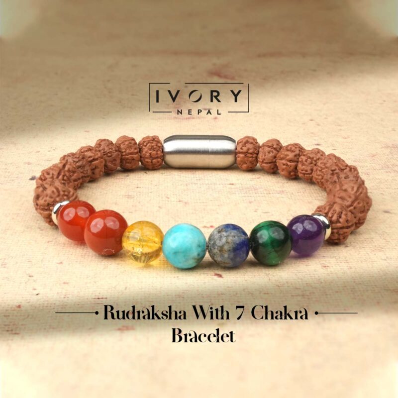 Rudraksha With 7 Chakra Bracelet