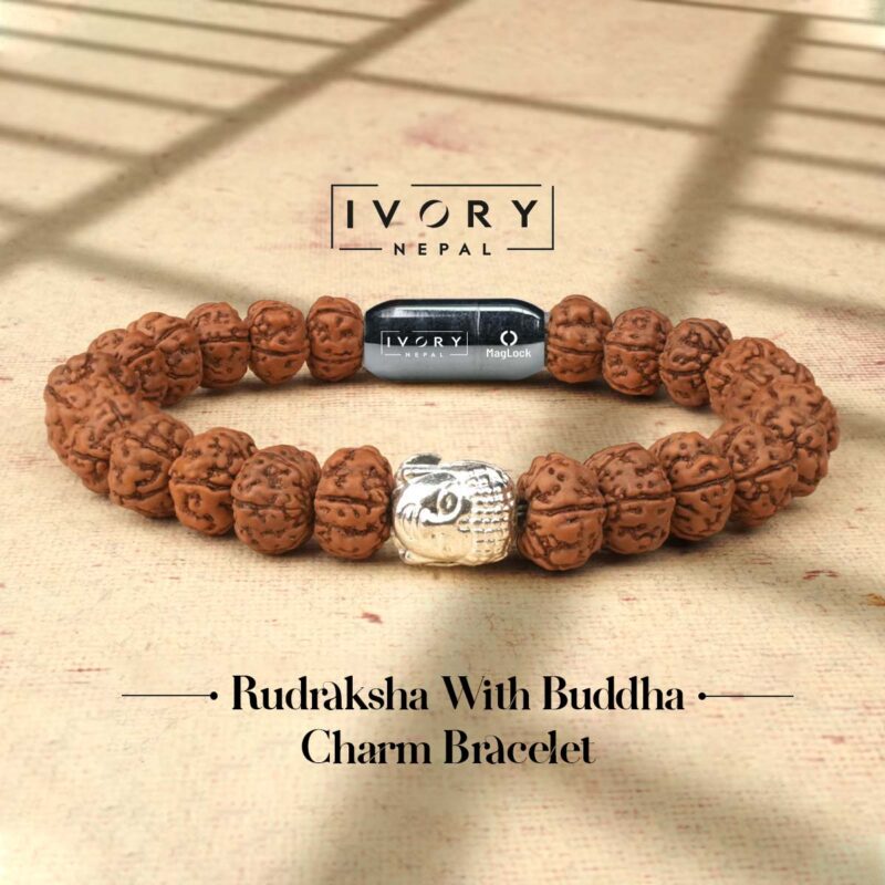 Rudraksha With Buddha Charm Bracelet