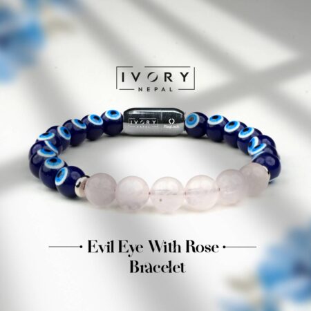 Evil Eye with Rose Quartz Bracelet