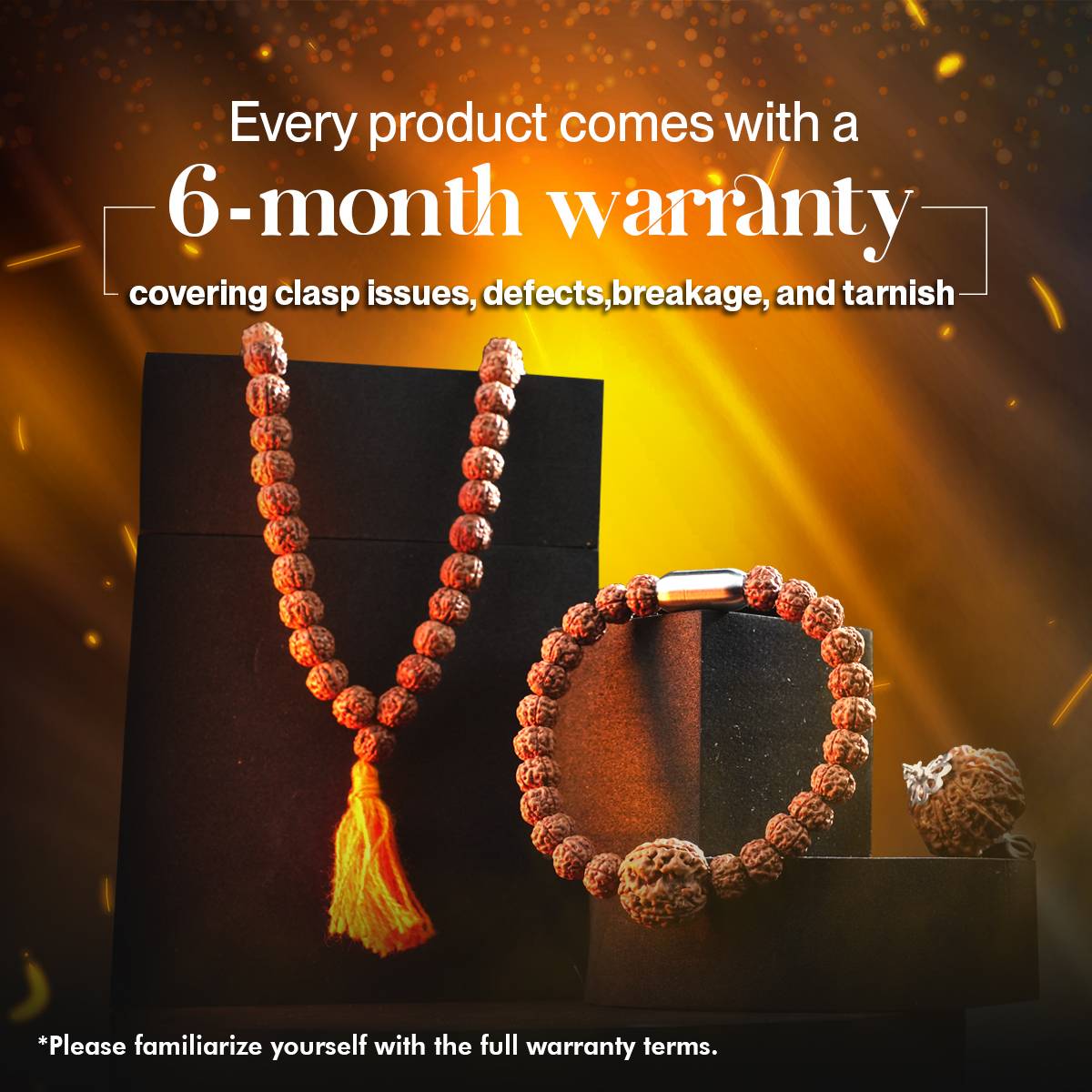 Cancer Zodiac Sign Rudraksha Bracelet - Image 6