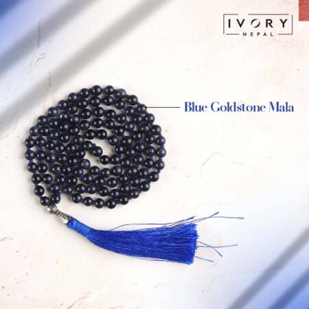 Blue Goldstone Mala
