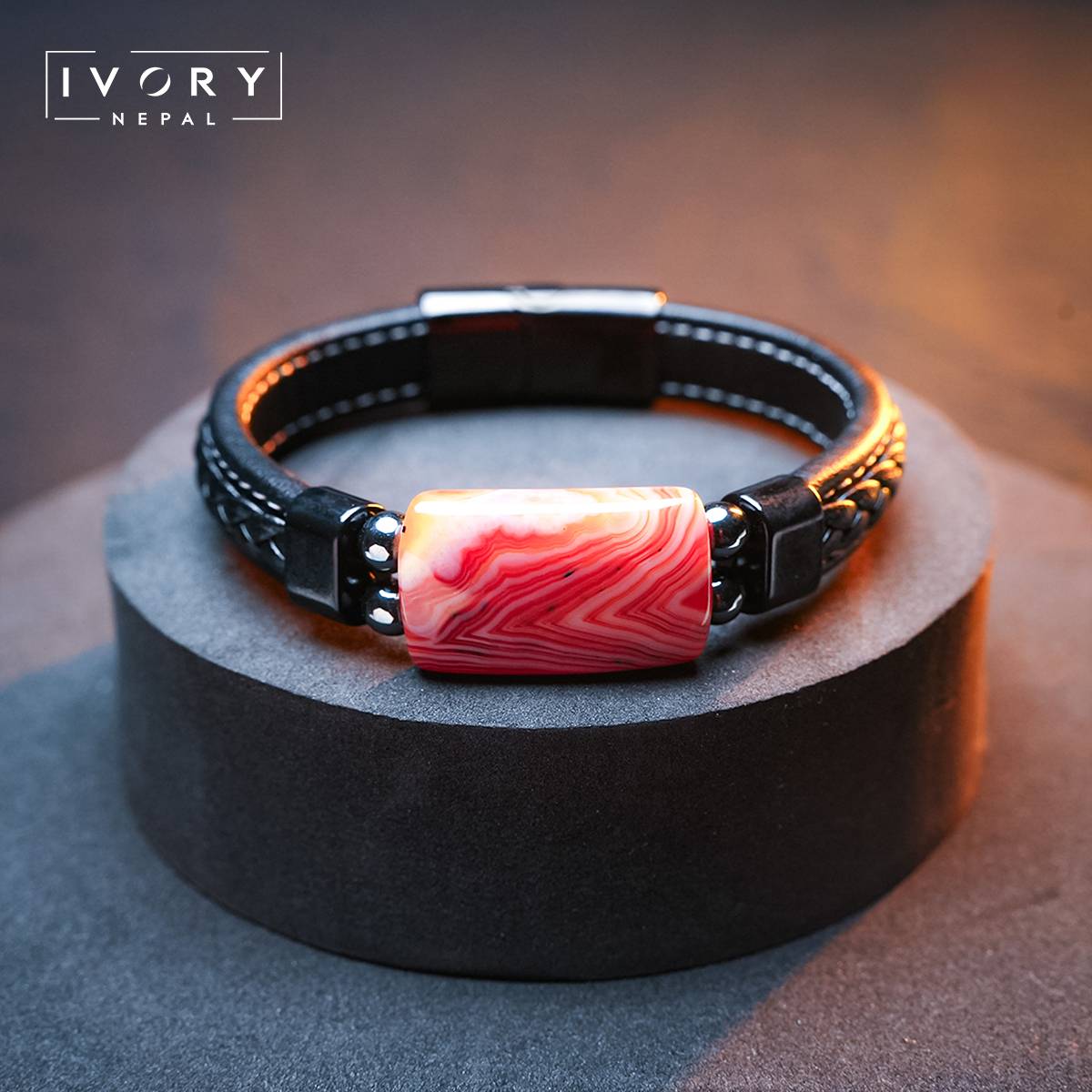 Red Silk Agate Tattva Band