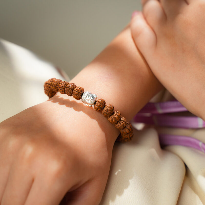 Rudraksha With Buddha Charm Bracelet - Image 2