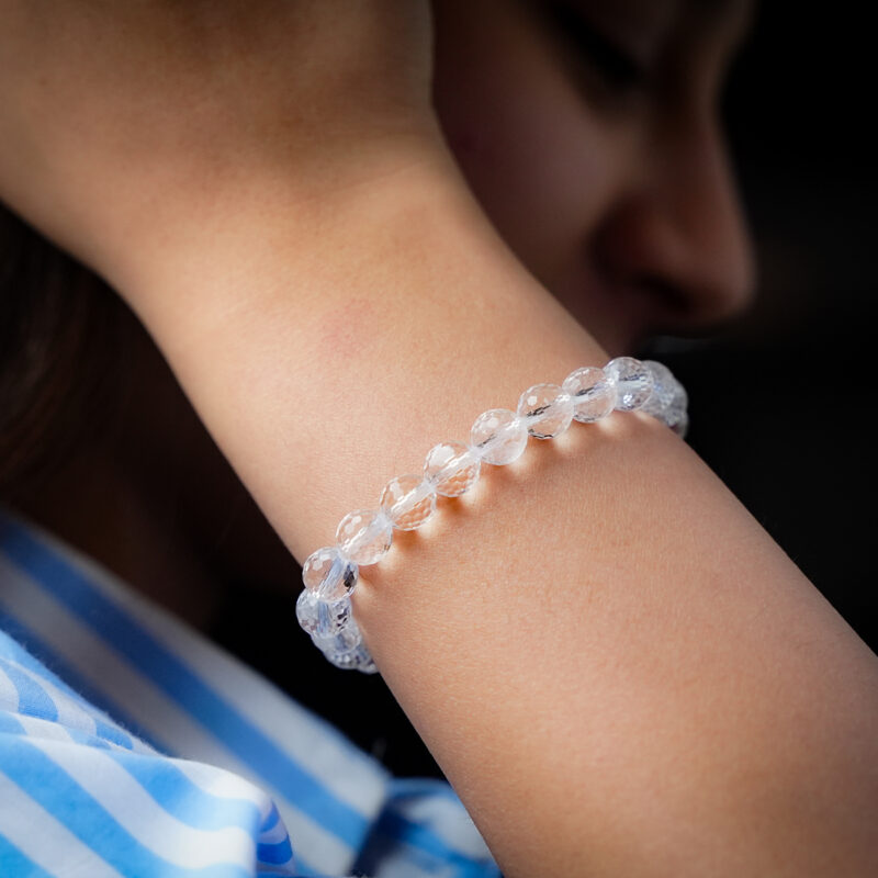 Diamond Cut Clear Quartz Bracelet - Image 2