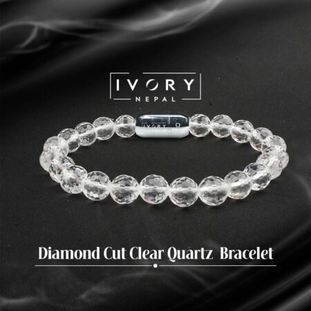 Diamond Cut Clear Quartz Bracelet