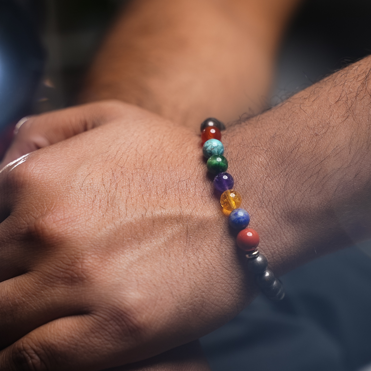 7 Chakra Pyrite Bracelet - Image 2