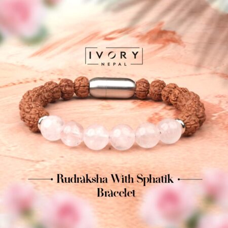 Rudraksha With Sphatik Bracelet