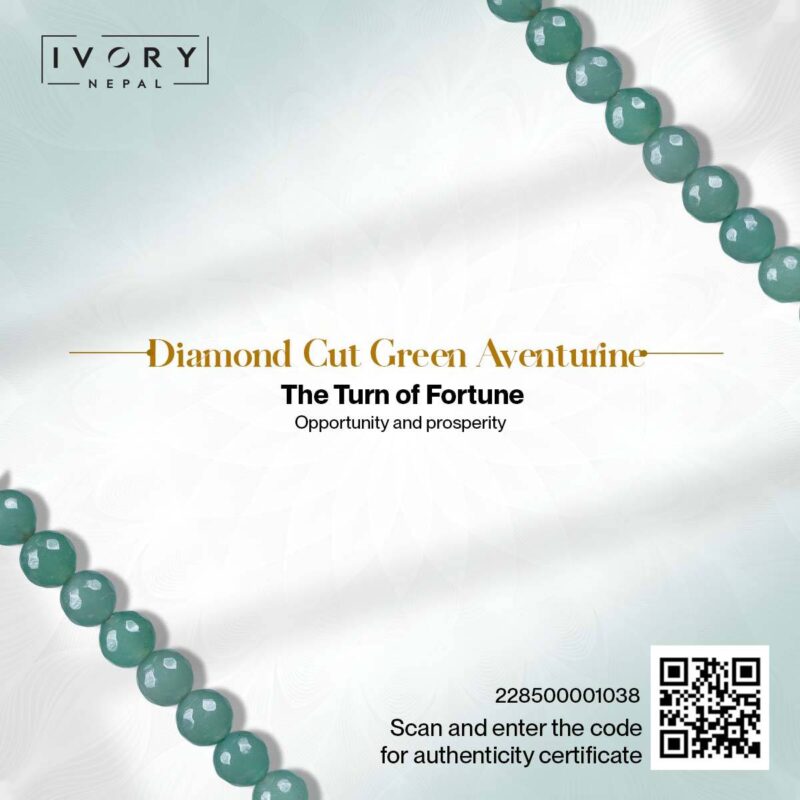 Diamond Cut Green Aventurine Bracelet - Image 3