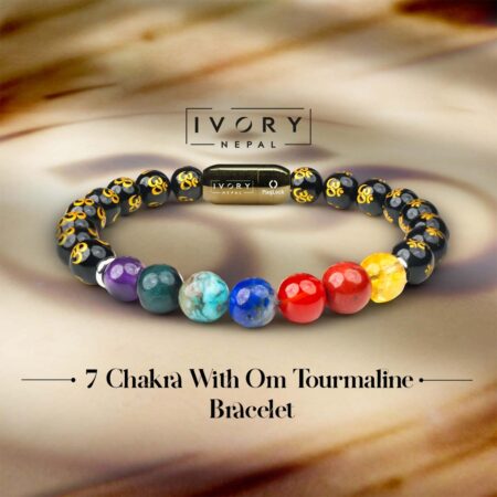 7 Chakra OM Tourmaline Bracelet