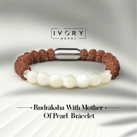 Rudraksha With Mother of Pearl Bracelet