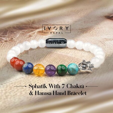 7 Chakra and Hamsa Hand with Sphatik Bracelet