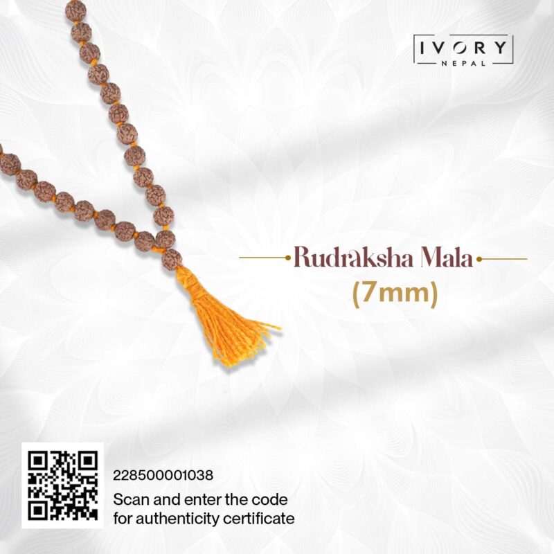7mm Rudraksha Mala - Image 3