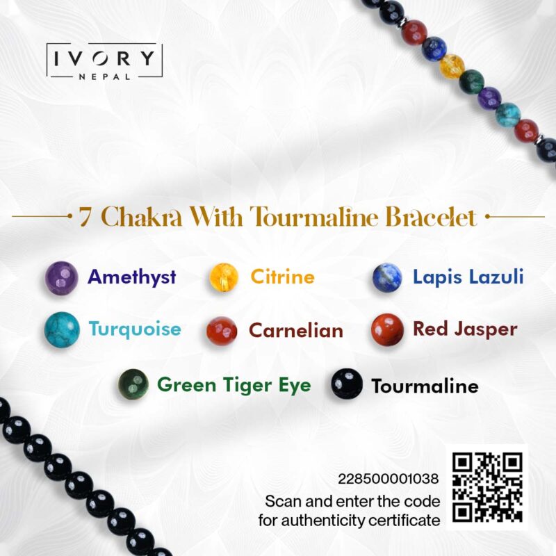 7 Chakra Tourmaline Bracelet - Image 3