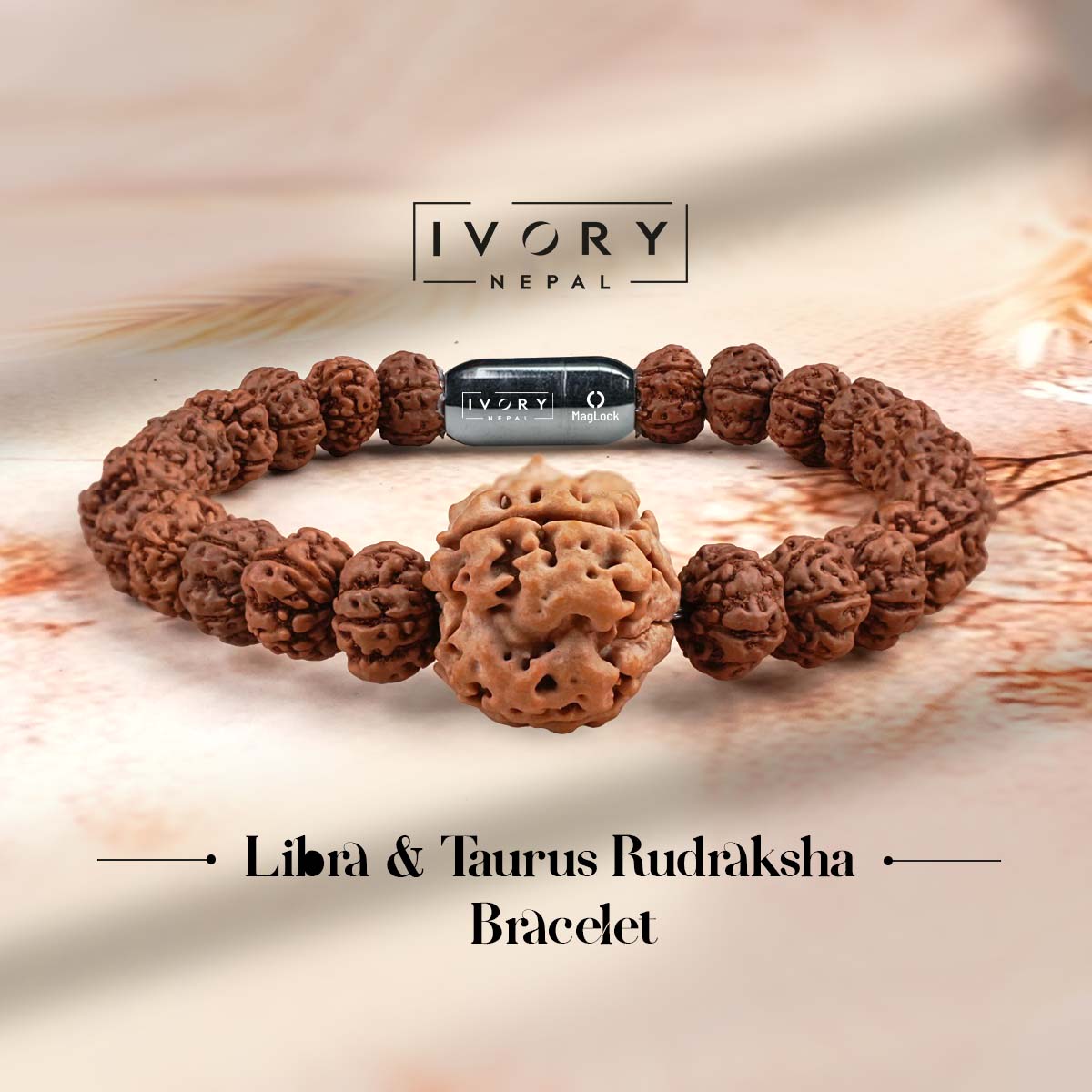 Libra and Taurus Zodiac Sign Rudraksha Bracelet