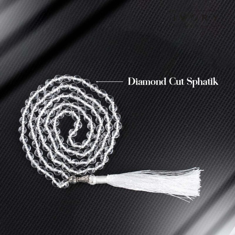 Diamond Cut Sphatik Mala