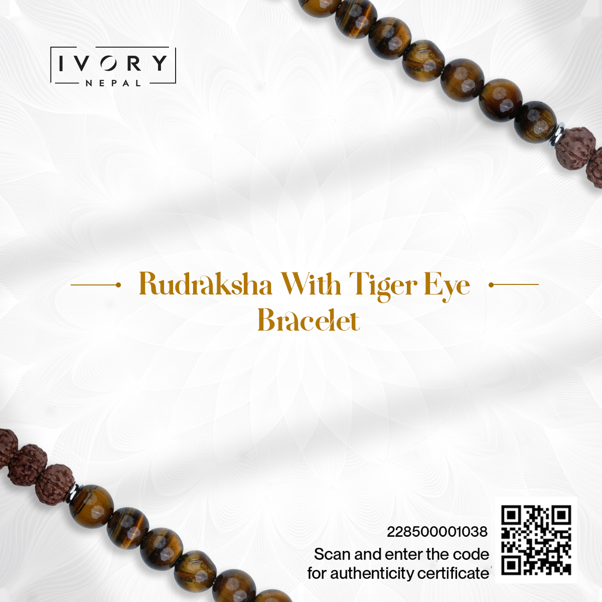 Rudraksha With Tiger Eye Bracelet - Image 3