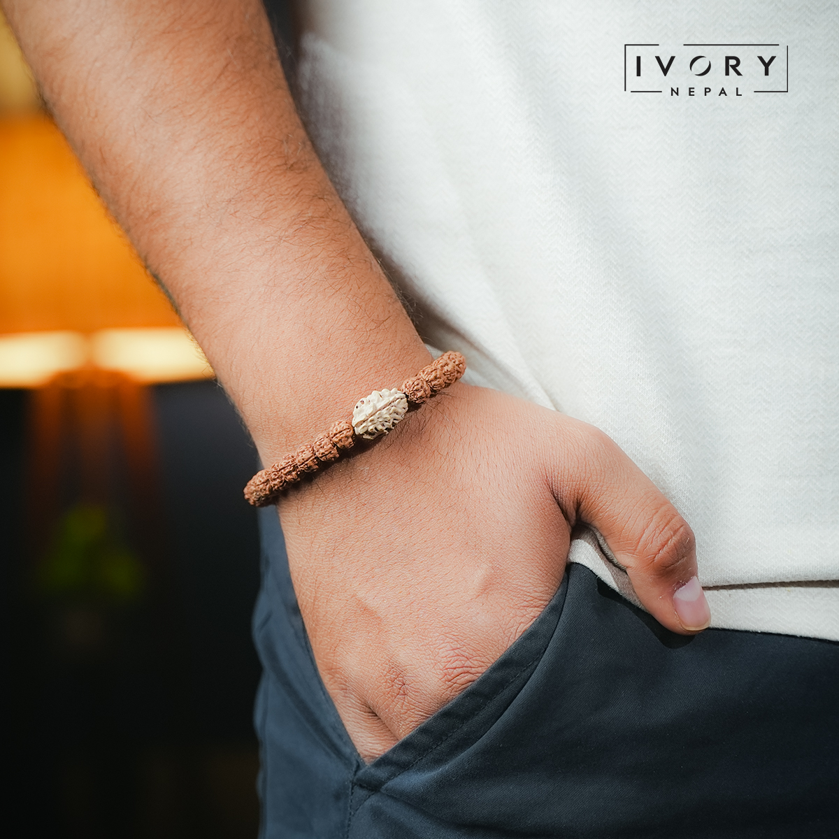 Cancer Zodiac Sign Rudraksha Bracelet - Image 2