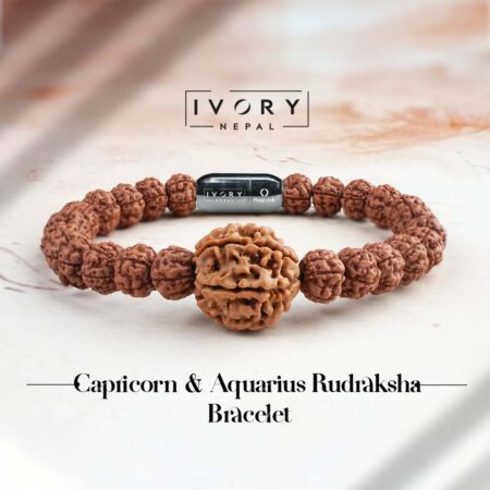 Capricorn and Aquarius Zodiac Sign Rudraksha Bracelet