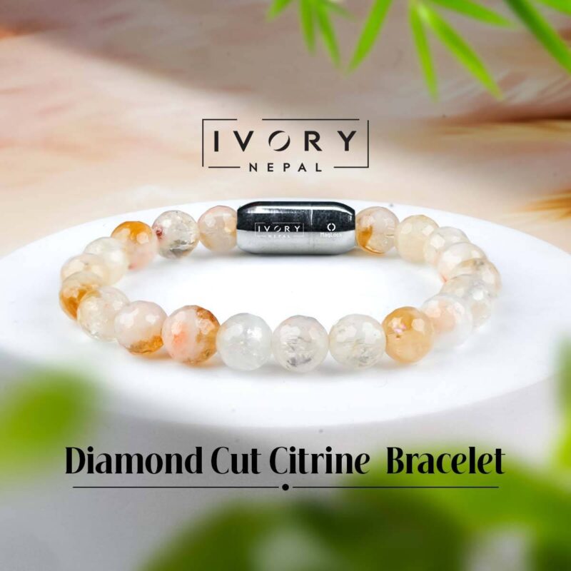 Diamond Cut Citrine Bracelet