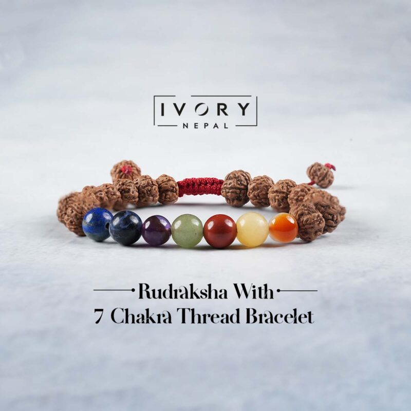 Rudraksha With 7 Chakra Thread Bracelet